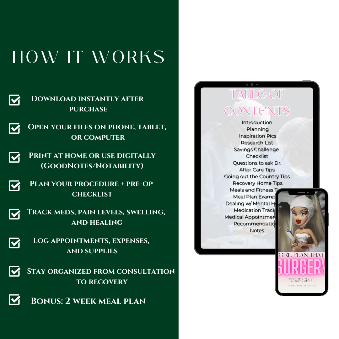 Girl, Get That Surgery — Cosmetic Surgery Planning Guide (Digital Download)