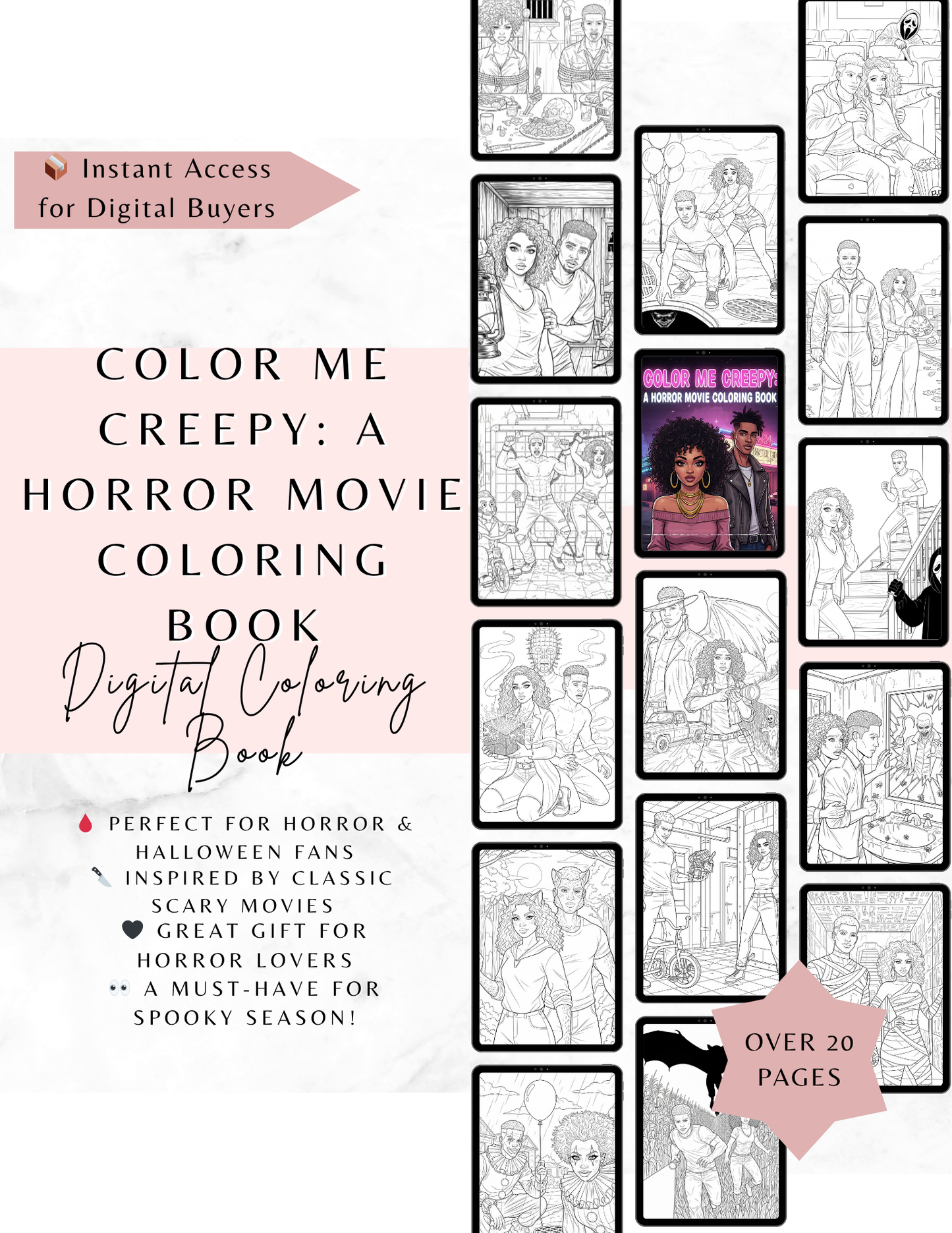 Color Me Creepy: A Horror Movie Coloring Book