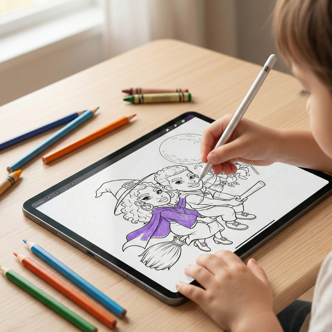 SPOOKY & SWEET — Kids Halloween Coloring & Activity Book (18 Pages)