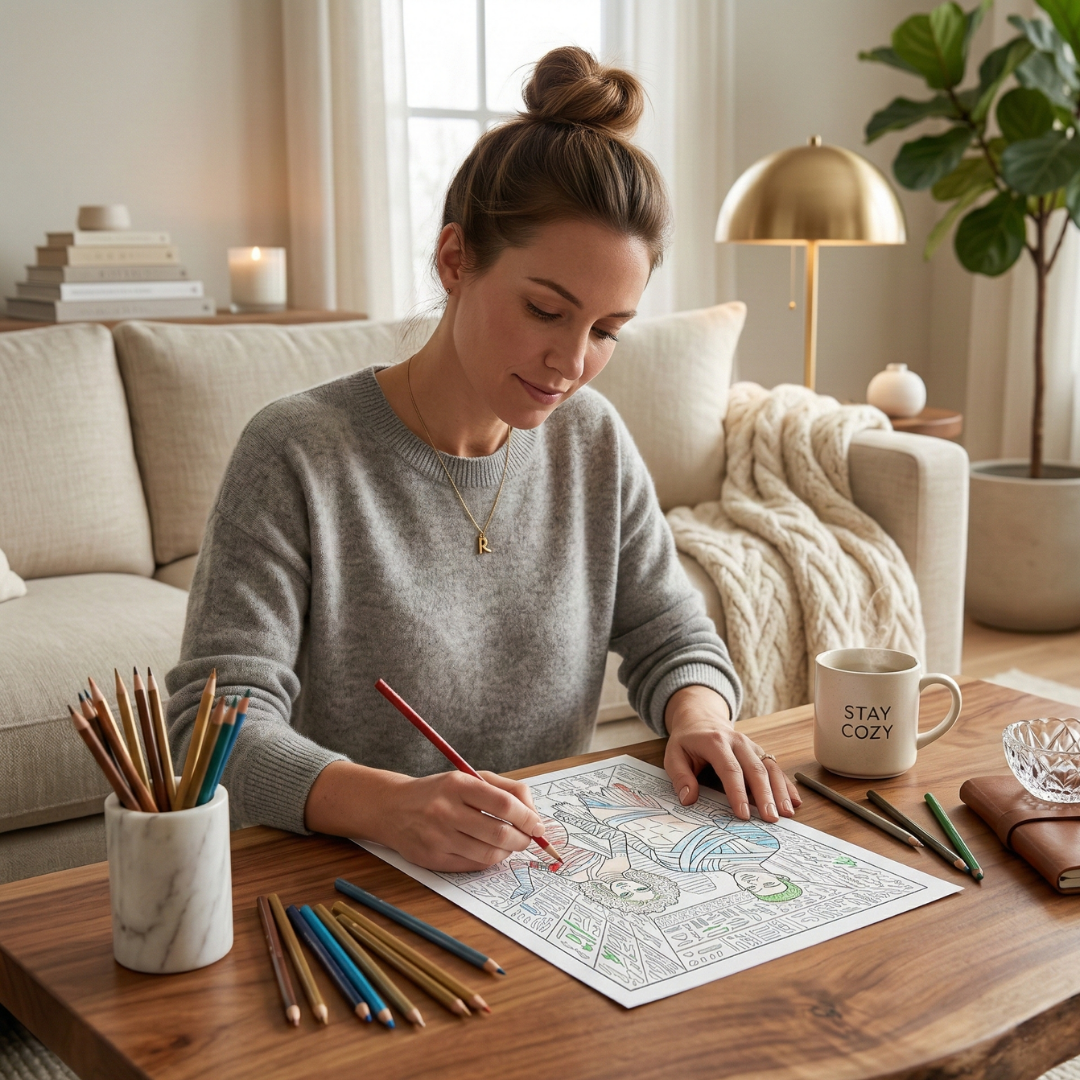 COSMIC QUEENS — Zodiac Self-Love Coloring & Activity Book (56 Pages)