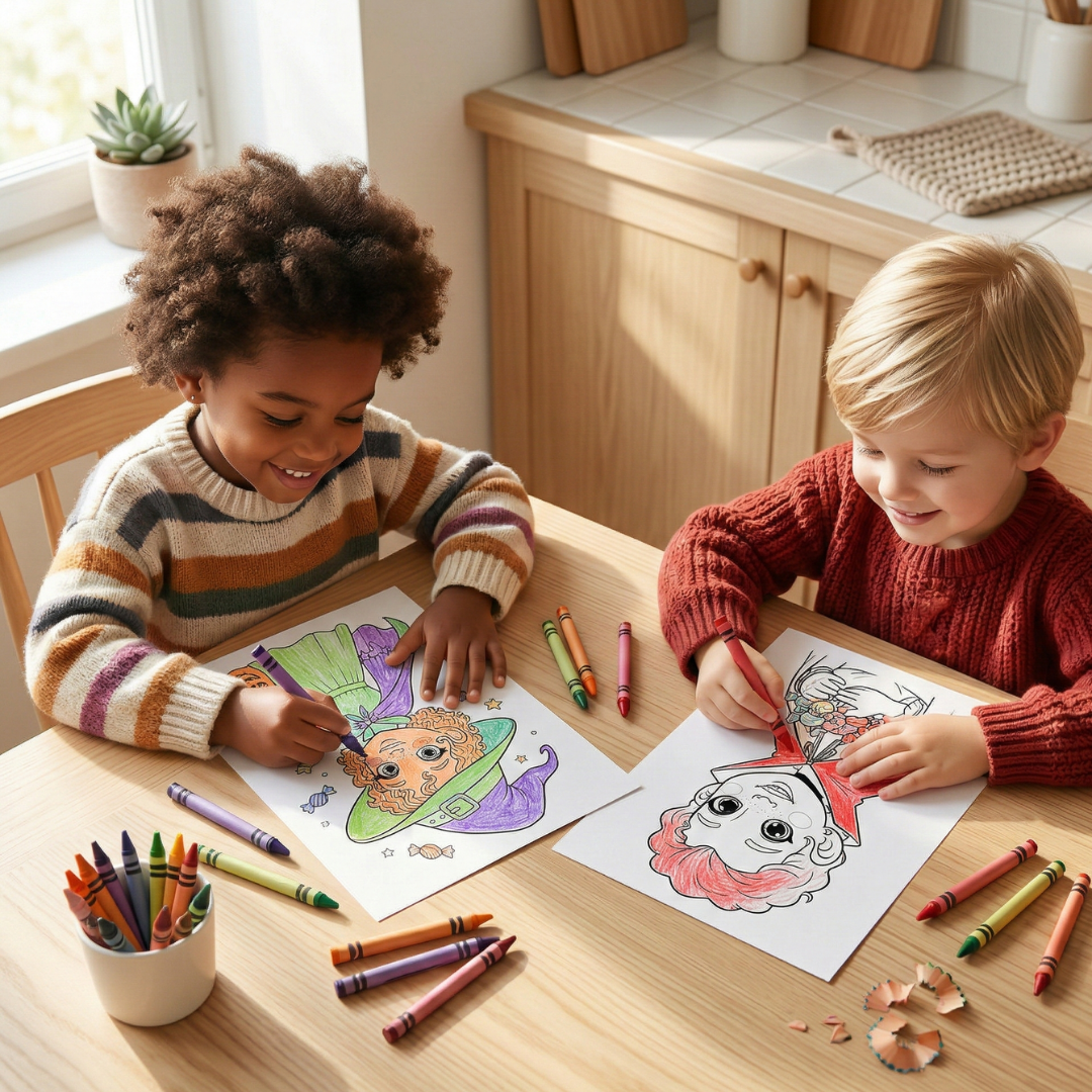 SPOOKY & SWEET — Kids Halloween Coloring & Activity Book (18 Pages)